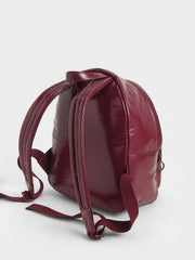 Charles & Ke*th - Quilted Double Zip Backpack - Burgundy-ON SALE