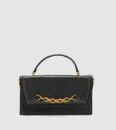 Charles & Ke*th - Top Handle Chain Link Long Wallet - GREEN CROC-ON SALE