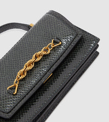 Charles & Ke*th - Top Handle Chain Link Long Wallet - GREEN CROC-ON SALE