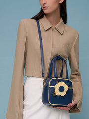 Charles & Ke*th - Minka Two-Tone Boxy Bag - Green-ON SALE