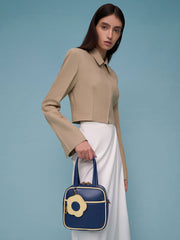 Charles & Ke*th - Minka Two-Tone Boxy Bag - Green-ON SALE