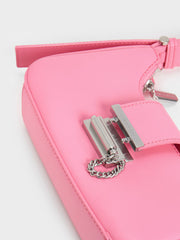 Charles & Ke*th - Metallic Accent Belted Bag - Pink -On Sale