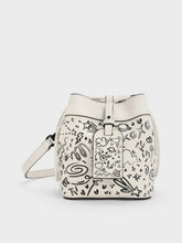 Charles & Ke*th -Cordele Printed Bucket Bag In Cream -On SALE