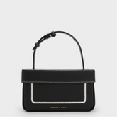 Charles & Ke*th -Faux-Leather Box Bag-Black-On Sale