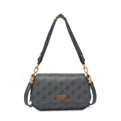 Gues* - Guess Noelle Shoulder Bag - Gray LOGO