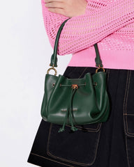 Charles & Ke*th -Boaz Drawstring Top Handle Bag -Green-ON SALE