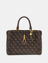 Gues* - G James 4G peony logo handbag - Brown Logo