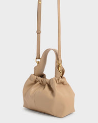 Charles & Ke*th - Ally Ruched Slouchy Bag - Khaki