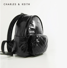 Charles & Ke*th - Quilted Double Zip Backpack - Black-On Sale