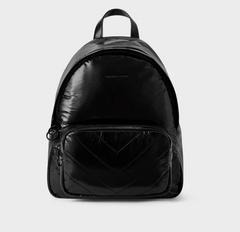 Charles & Ke*th - Quilted Double Zip Backpack - Black-On Sale