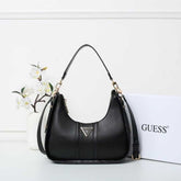 Gues* - NOREEN TOP ZIP SHOULDER BAG - Handbag - BLACK