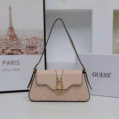 Gues* - Adi 4G logo shoulder bag -BROWN