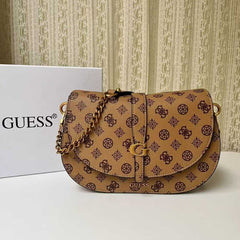 Gues* - Kuba Mini Crossbody Flap XS Logo- TAN LOGO