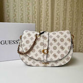 Gues* - Kuba Mini Crossbody Flap XS Logo-WHITE LOGO
