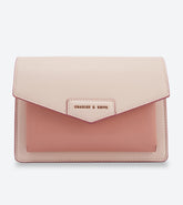 Charles & Ke*th -Adjustable Straps Magnetic Closure Cross Body Bag - Light Pink