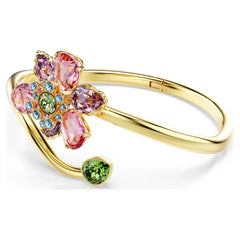 Swar*vski -Idyllia bangle Mixed cuts, Flower, Multicolored, Gold-tone plated-5709028