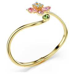 Swar*vski -Idyllia bangle Mixed cuts, Flower, Multicolored, Gold-tone plated-5709028