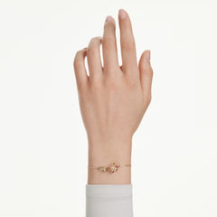 Swar*vski -Idyllia bracelet Mixed cuts, Flower, Multicolored, Gold-tone plated-5732423