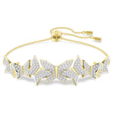 Swar*vski -Idyllia Lilia bracelet Butterfly, White, Gold-tone plated-5736072
