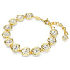 Swar*vski -Imber Tennis bracelet Round cut, White, Gold-tone plated-5682586