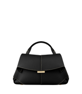 Polene -Mokki Mini Edition Textured Black with Ecru Stitching