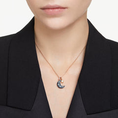 Swar*vski -Sublima pendant Crystal pearl, Moon, Multicolored, Rose gold-tone plated-5671585
