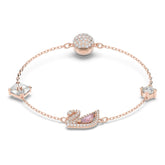 Swar*vski -Swan bracelet Swan, Pink, Rose gold-tone plated-5472271
