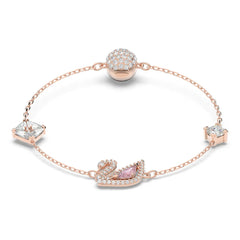 Swar*vski -Swan bracelet Swan, Pink, Rose gold-tone plated-5472271