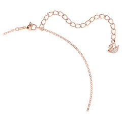 Swar*vski -Swan pendant Swan, Black, Rose gold-tone plated-5204134