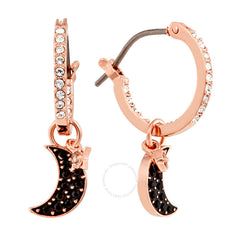Swar*vski - Rose Gold Plated Duo Moon Hoop - 5440458