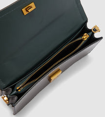 Charles & Ke*th -  Top Handle Chain Link Long Wallet - GREEN CROC-ON SALE