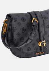 Gues* - Kuba Mini Crossbody Flap XS Logo- CHARCOAL LOGO