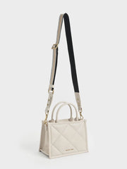 Charles & Ke*th - Celia Quilted Tote Bag - IVORY-ON SALE