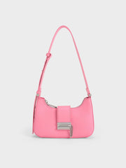 Charles & Ke*th -  Metallic Accent Belted Bag - Pink -On Sale