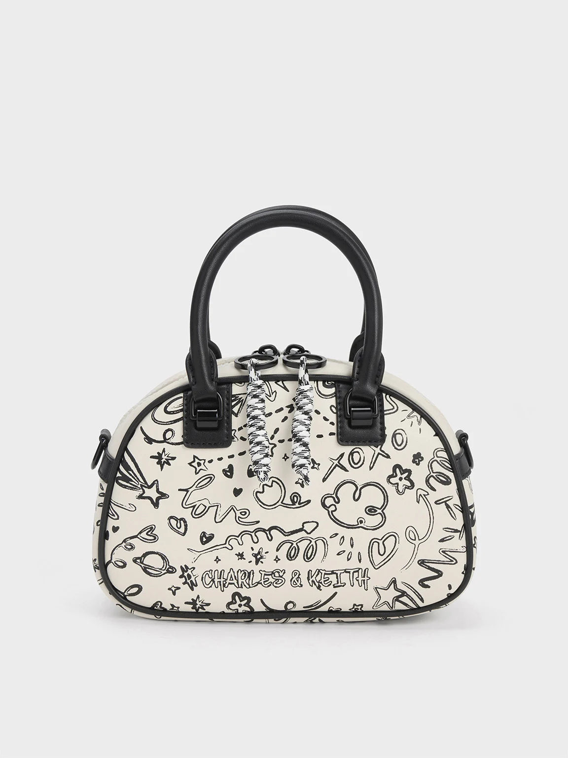 Charles & Ke*th -  Gwiana Printed Bowling Bag - Cream-ON SALE