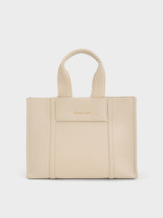 Charles & Ke*th - Mini Shalia Tote Bag -Beige-ON SALE