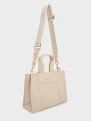 Charles & Ke*th - Mini Shalia Tote Bag -Beige-ON SALE