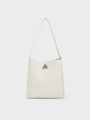 Charles & Ke*th -  Trice Metallic Accent Large Hobo Bag - Chalk -On Sale