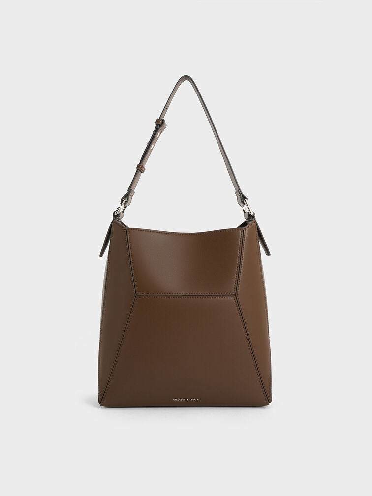 Charles & Ke*th -  Nasrin Geometric Tote Bag - Dark Brown