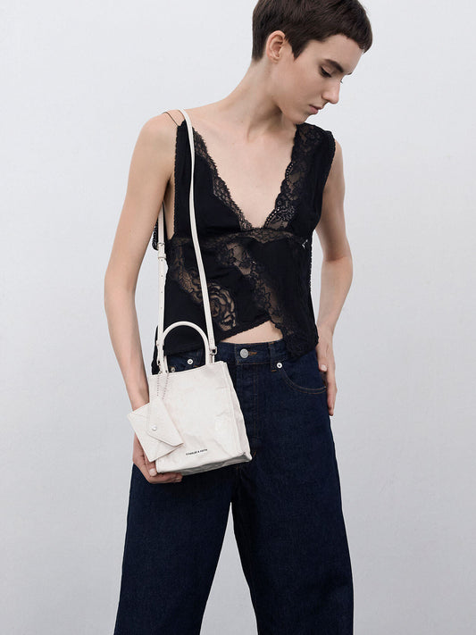 Charles & Ke*th - Matina Linen Elongated Tote Bag - Cream-ON SALE