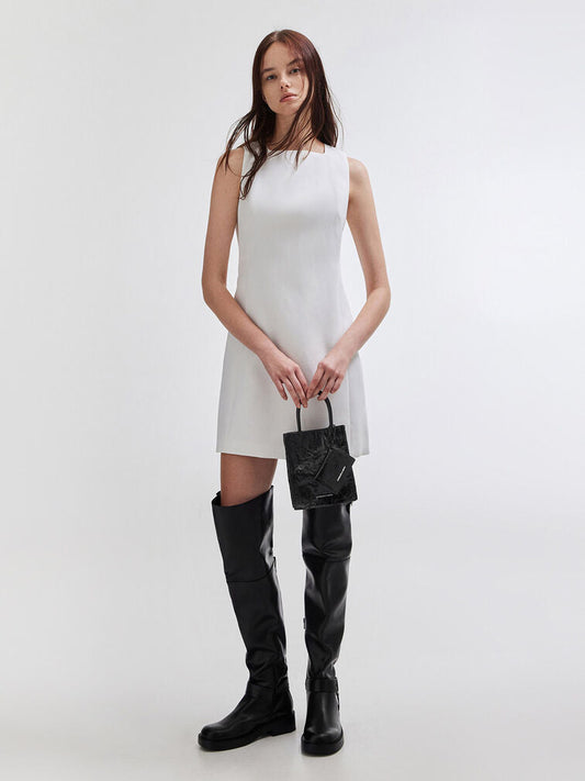 Charles & Ke*th - Matina Crinkle-Effect Elongated Tote Bag - Black-ON SALE
