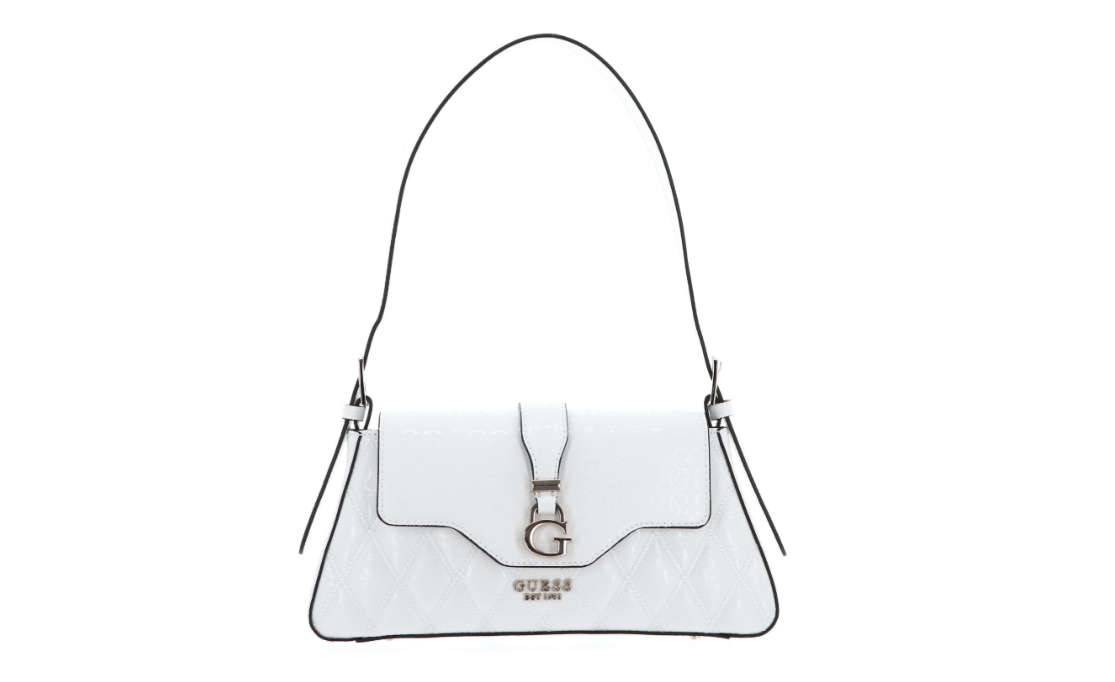 Gues* -  Adi 4G logo shoulder bag - White