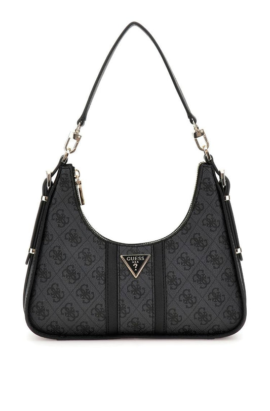 Gues* - NOREEN TOP ZIP SHOULDER BAG - Handbag - BLACK
