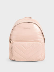 Charles & Ke*th - Quilted Double Zip Backpack - Nude-On Sale