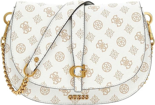 Gues* - Kuba Mini Crossbody Flap XS Logo-WHITE LOGO