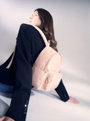 Charles & Ke*th - Quilted Double Zip Backpack - Nude-On Sale