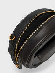 Charles & Ke*th -  Chain Handle Oval Bag - BLACK -ON SALE