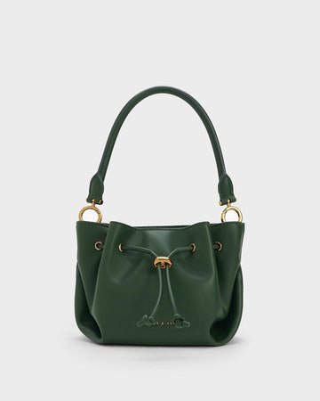 Charles & Ke*th -Boaz Drawstring Top Handle Bag  -Green-ON SALE