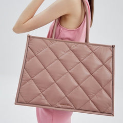 Charles & Ke*th - CELIA Quilted Double Handle XL Tote Bag - PINK-ON SALE