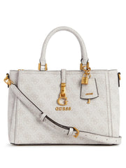 Gues* -  G James 4G peony logo handbag- WHITE LOGO